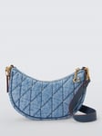 Coach Mira Crescent Denim Chain Strap Cross Body Bag, Indigo