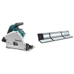 Makita DSP600ZJ (36V) Twin 18V Li-Ion LXT Brushless 165mm Plunge Cut Saw Supplied in A Makpac Case - Batteries and Charger Not Included & E-05664 1.4 metre / 1.5 metre Guide Rail Protective Holder