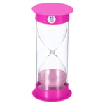 40 Min Sand Timer, Round with Plastic Cover, Count Down Sand Clock Glass Pink