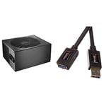 be quiet! Straight Power 11 unité d'alimentation d'énergie 850 W ATX Noir& Amazon Basics Rallonge Câble USB 3.0 mâle A vers Femelle A 3 m