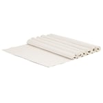 45cm x 34.5cm Ribbed Cotton Placemats - Pack of Six - By Nicola Spring - Baby Pink