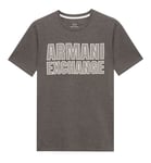 Armani Exchange Mens Grey Dotted Logo Slim Fit T-Shirt Size UK XL 44 - 45" Chest