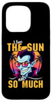 iPhone 15 Pro I Love The Sun Funny Vampire Sunglasses Tropical Sunset Vibe Case