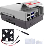 Retro Gaming Nes4Pi Boîtier Pour Raspberry Pi 4 Model B,Raspberry Pi 4 Boîtier Avec Ventilateur,Raspberry Pi Ventilateur,Raspberry Pi Dissipateurs Pour Raspberry Pi 4 Modèle B