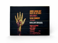 Pyramid International James Bond Goldfinger One-Sheet, Small Wooden Wall Art