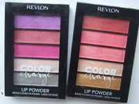 2 x REVLON Color Charge Lip Powder : 101 HIGH FEVER & 102 PEACH PUCKER