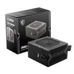 MSI MAG A650BN Bloc d'alimentation, Prise EU - 650W, Certifié 80 Plus Bronze, PSU ATX, Rail Unique 12V, Circuit DC vers DC, Ventilateur 120mm - Garantie 5 Ans