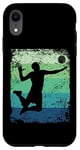 Coque pour iPhone XR Joueur de volleyball vintage homme femme beach volley ball