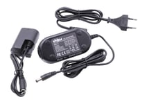 vhbw Bloc d'alimentation, chargeur adaptateur compatible avec Blackmagic Pocket Cinema 4K appareil photo, caméra vidéo - Câble 2m, coupleur DC