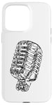 Coque pour iPhone 15 Pro Max Classic Retro Vocal Microphone Vintage