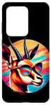 Coque pour Galaxy S20 Ultra Lunettes de soleil cool Tie Dye Gazelle Illustration Art graphique