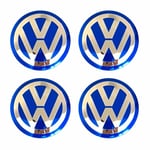 VW03 - 70MM 4-pack Centrumkåpor Till Volkswagen Silver one size