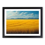 Miraculous Wheat Field H1022 Framed Print for Living Room Bedroom Home Office Décor, Wall Art Picture Ready to Hang, Black A2 Frame (64 x 46 cm)