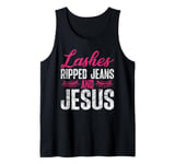 Lash Artist Father Lashes Ripped Jeans And Jesus Tank Top