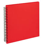 walther Design Photo Album Red 30 x 30 cm Spiral Album Linen, Cloth SA-510-R