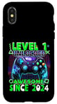 Coque pour iPhone X/XS 1e anniversaire Gamer 1 ans Jeu vidéo Anniversaire Gamer Garçons