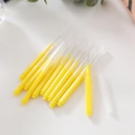 Dental Interdental Brushes Braces Interdental Brushes Ergonomic Handle Yellow