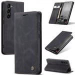 CaseMe Samsung Galaxy S24 Plus Fodral Retro Flip Svart