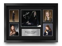 HWC Trading FR A3 Bonnie Wright Harry Potter Ginny Weasley Gifts Printed Signed Autograph Picture Display for Movie Memorabilia Fans - A3 Framed