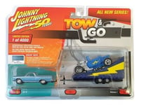 JOHNNY LIGHTNING - 1/64 TOW AND GO CHEVY W/ PARADE FLOAT MIST BLUE