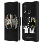 Head Case Designs Officially Licensed Batman DC Comics Bat Signal Collage 80th Anniversary Leather Book Wallet Case Cover Compatible With Samsung Galaxy A20e (2019)