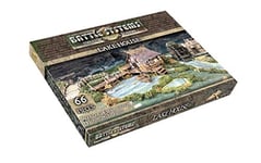 Battle Systems – Modular Fantasy Scenery – Perfect for Roleplaying and Wargames - Multi Level Tabletop Terrain for 28mm Miniatures – Colour Printed Model Diorama – (Lake House)