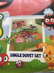 MOSHI MONSTERS SINGLE KIDS DUVET QUILT COVER BEDDING SET PILLOWCASE