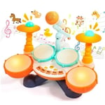 Batterie Jouet Bebe 1an-Instruments de Musique Enfants Tambour Enfant Jouet1 2an Jeux Cadeau Paques Enfant 1 2Ans Bébé Fille garço