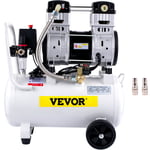 Vevor - Compresseur deAir 30L Compresseur sans Huile 1100W Compresseurs a Air Comprime en Acier Allie 1440 tr/min 200 L/min 2 Buses a Gaz 68 dB pour