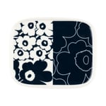 Marimekko Unikko kollaasi fat 12x15 cm White-dark blue