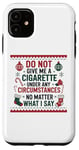 iPhone 11 Funny Christmas Holiday Quitting Bad Habits Design Case