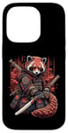 Coque pour iPhone 14 Pro Red Panda Guerrier Samouraï Art Japonais