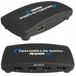 SPLITTER HDMI 2.0 1x4 SPLITTER UHD 4K HDCP 2.2