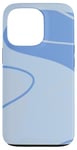 Coque pour iPhone 13 Pro Bleu clair Boho neutre abstrait ligne art design