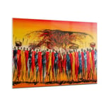 Impression sur Verre 100x70cm Tableaux Image Photo Afrique tribu Art Decoration