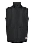 Vertical Quilted Waistcoat Väst Black Lindbergh