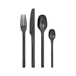 Villeroy & Boch - Manufacture Cutlery Couverts de table pour jusqu’à 4 personnes, 16 pièces, acier inoxydable, noir 12-6556-9040