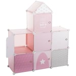 Atmosphera Créateur D'intérieur - Meuble de rangement enfant château rose