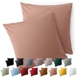 Blumtal Taie Oreiller 60x60 Lot de 2 - Housse de Coussin Microfibre - Taies d'oreillers avec Fermeture enveloppe, certifiée Oeko-Tex, Extra Douce et Lavable - Rose