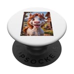 cheval poney super mignon animaux ferme animal de compagnie riant souriant PopSockets PopGrip Adhésif