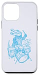 Coque pour iPhone 12 mini Crocodile jouant de la batterie en forme de crocodile, percussion, reptile