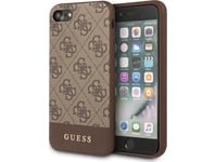 Guess Guess 4G Bottom Stripe Collection - Etui Iphone Se 2020 / 8 / 7 (Brązowy) Uniwersalny