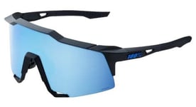 Lunettes 100  speedcraft matte noir  verres miroir multicouche bleu hiper