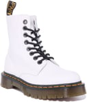 Dr Martens 1460 Pascal Bex Classic 8 Eye Lace Up Boots White Womens Size 3 - 8