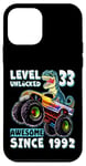 iPhone 12 mini Level 33 Unlocked T Rex Monster Truck Dinosaur 33rd Birthday Case