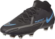 NIKE Men's Phantom Gt2 Dynamic Fit Elite Fg Football Shoes, Black Dk Smoke Grey Summit White, 10 UK