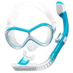 MHSHKS Snorkel Set Anti-Fog Snorkeling Diving Mask Underwater Respirator Set Swimming Supplies Diving Equipment Kit For Children (Color : Lack blue)