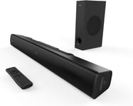 CREATIVE Stage V2 2.1 Soundbar with Subwoofer, Clear Dialog and Surround by 5.0,