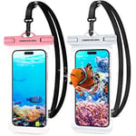 UNBREAKcable Waterproof Phone Pouches, 2-Pack IPX8 Universal Waterproof Phone Case Dry Bag for iPhone 15 14 13 12 11 Pro Max XR X XS SE 2022 Samsung S24 S23 S22 Ultra S21 Huawei Mate 40 P40 up to 7"