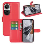 OPPO Reno10 5G PU Wallet Case  Red